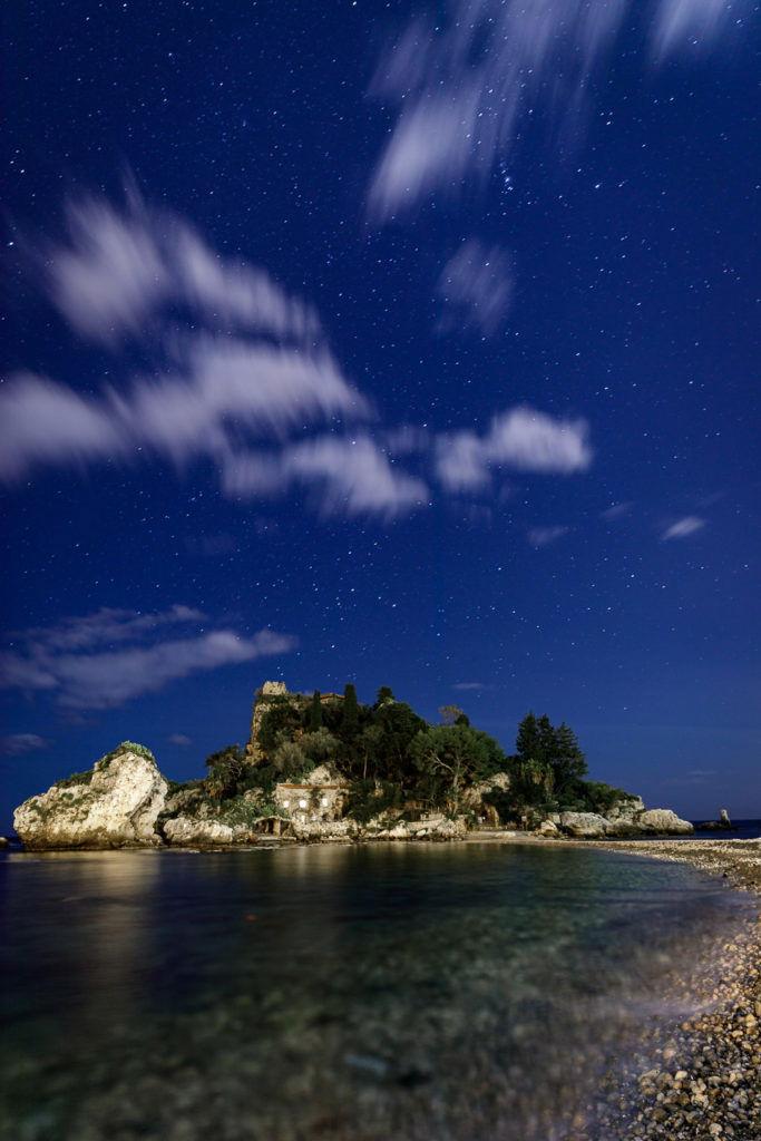 Night photos with clouds and stars