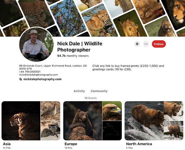 Outcome 3 - Pinterest portfolio views