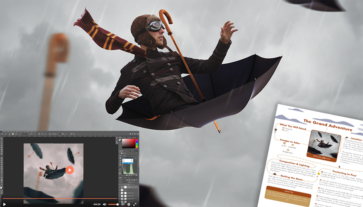 A Fantastic Photo Adventures project shown from setup through Photoshop edit