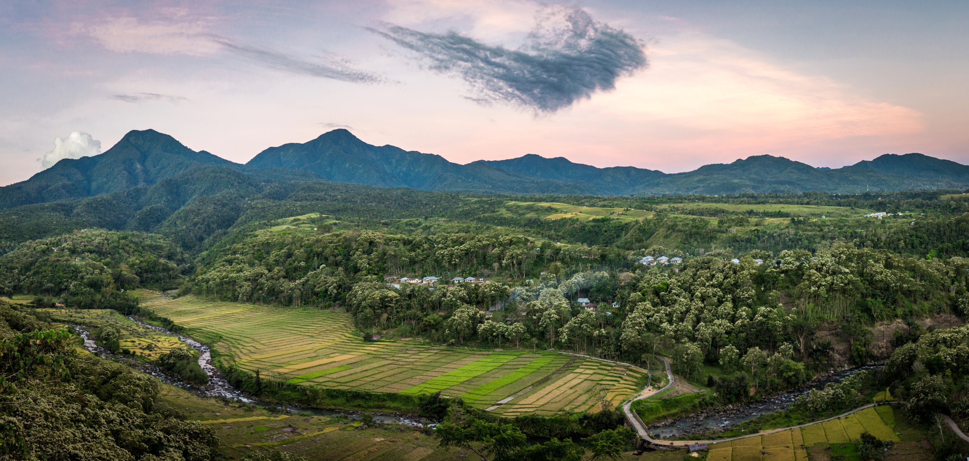 Indonesia panorama before and after Lightroom editing (After)